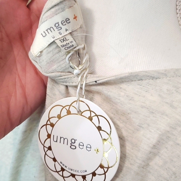 NWT Size 1X Umgee Heathered Ivory Fringe Top - Picture 6 of 7